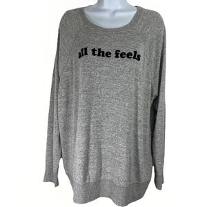 Abercrombie & Fitch "All The Feels" Pullover Sweatshirt XL Gray Cozy Soft